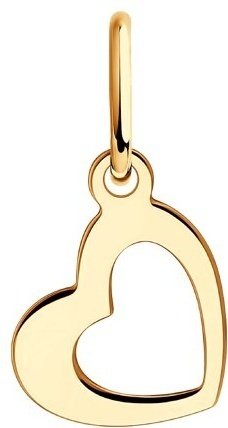 Подвеска Diamant 51-130-02005-1 вес 0.28 г золото, без вставок купить,NaN