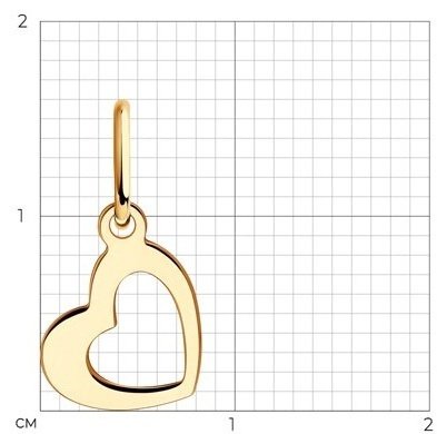 Подвеска Diamant 51-130-02005-1 вес 0.28 г золото, без вставок купить,NaN