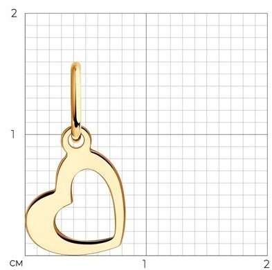 Подвеска Diamant 51-130-02005-1 вес 0.28 г золото, без вставок купить,NaN