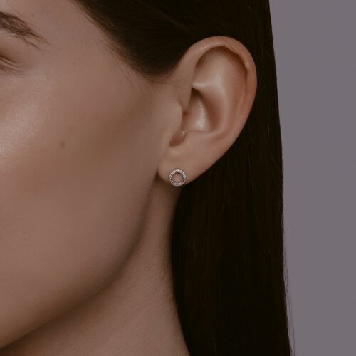 Пусеты Diamant 94-222-02695-1 вес 0.98 г серебро, бриллиант купить,NaN