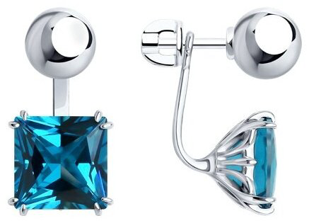 Пусеты Diamant 94-320-01569-1 вес 7.04 г серебро, ситалл купить,NaN