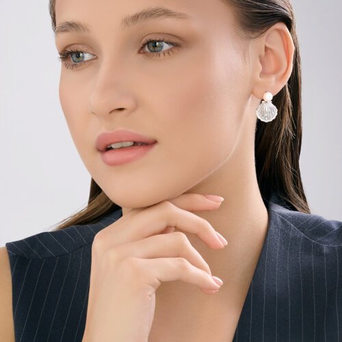 Пусеты SOKOLOV S94027226A вес 4.23 г серебро, фианит, жемчуг купить,NaN