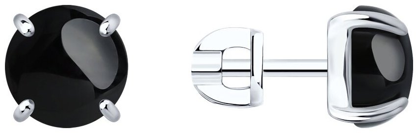 Пусеты Diamant 94-322-02384-1 вес 2.71 г серебро, агат купить,NaN