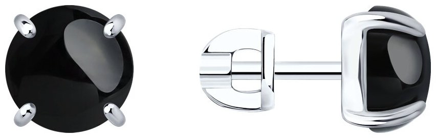 Пусеты Diamant 94-322-02384-1 вес 2.71 г серебро, агат купить,NaN
