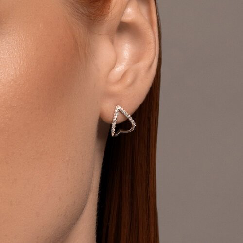 Пусеты SOKOLOV 94026622 вес 2.32 г серебро, фианит купить,NaN