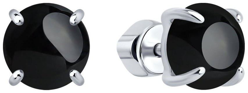 Пусеты Diamant 94-322-02384-1 вес 2.71 г серебро, агат купить,NaN