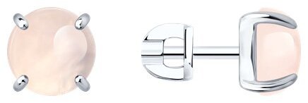 Пусеты Diamant 94-322-02384-2 вес 2.7 г серебро, кварц купить,NaN