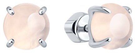Пусеты Diamant 94-322-02384-2 вес 2.7 г серебро, кварц купить,NaN
