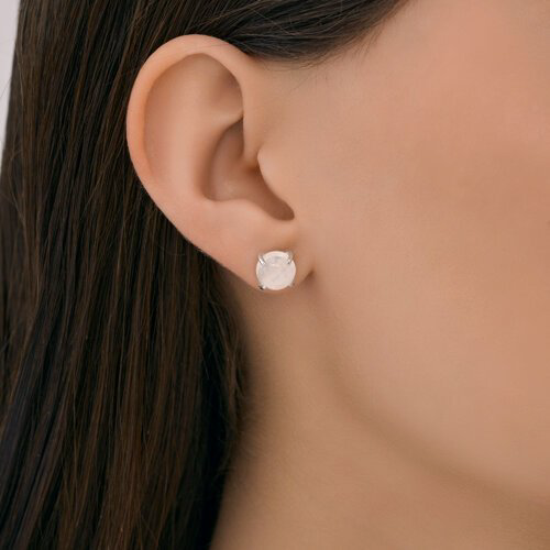 Пусеты Diamant 94-322-02384-2 вес 2.7 г серебро, кварц купить,NaN