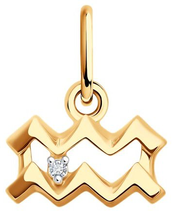 Подвеска Diamant 51-130-02635-1 вес 0.5 г золото, фианит купить,NaN