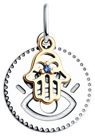 Подвеска Diamant 94-130-02108-2 вес 1.05 г серебро, фианит купить,NaN