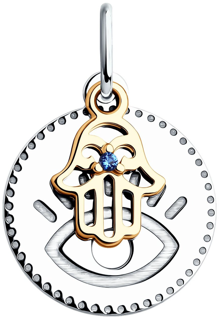 Подвеска Diamant 94-130-02108-2_1,01 вес 1.01 г серебро, фианит купить,NaN