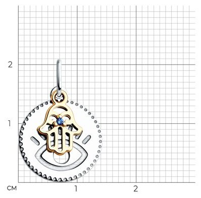 Подвеска Diamant 94-130-02108-2_1,01 вес 1.01 г серебро, фианит купить,NaN