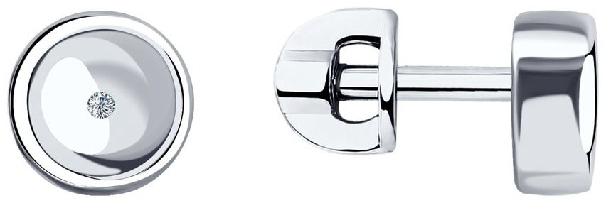 Пусеты SOKOLOV 87020067-sk226 вес 1.76 г серебро, бриллиант купить,NaN