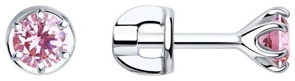 Пусеты SOKOLOV 94023122 вес 1.22 г серебро, фианит купить,NaN