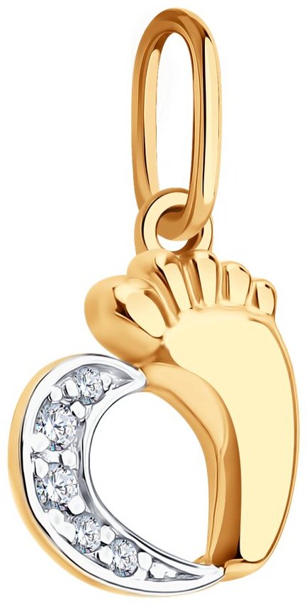 Подвеска Diamant 51-130-02816-1 вес 0.658 г золото, фианит купить,NaN
