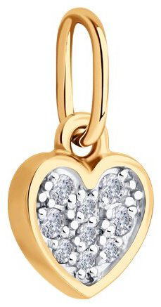Подвеска Diamant 51-130-02862-1 вес 0.56 г золото, фианит купить,NaN