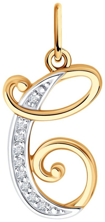 Подвеска Diamant 51-130-02885-1 вес 0.863 г золото, фианит купить,NaN