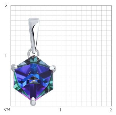 Подвеска Diamant 94-130-02383-3 вес 1 г серебро, нанокристалл купить,NaN