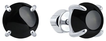 Пусеты Diamant D94-322-02384-1A вес 2.67 г серебро, агат купить,NaN