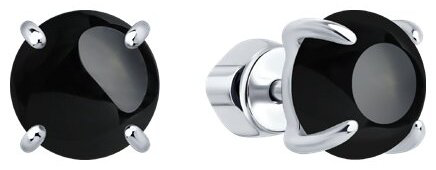 Пусеты Diamant D94-322-02384-1A вес 2.67 г серебро, агат купить,NaN