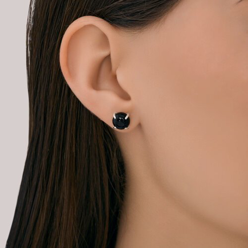 Пусеты Diamant D94-322-02384-1A вес 2.67 г серебро, агат купить,NaN