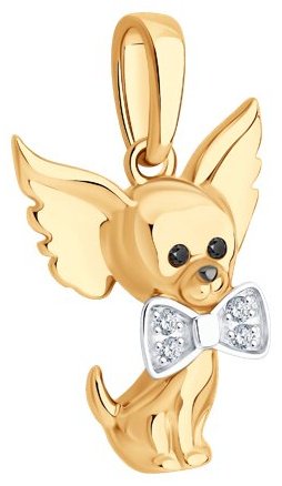Подвеска Diamant 51-130-02901-1 вес 1.53 г золото, фианит купить,NaN