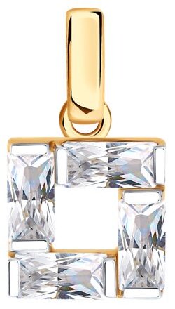 Подвеска Diamant 51-130-02921-1 вес 1.22 г золото, фианит купить,NaN