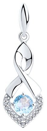 Подвеска Diamant 94-330-00380-1 вес 1.57 г серебро, фианит купить,NaN