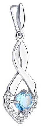 Подвеска Diamant 94-330-00380-1 вес 1.57 г серебро, фианит купить,NaN