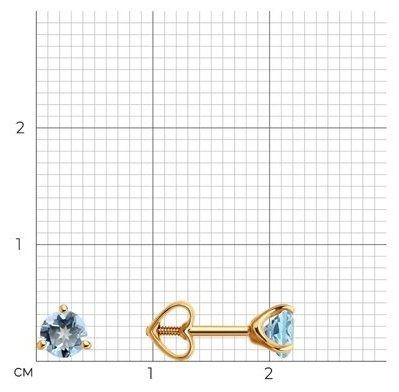 Пусеты Diamant 51-322-01944-1 вес 0.84 г золото, топаз купить,NaN