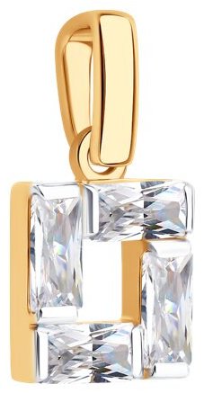 Подвеска Diamant 51-130-02921-1 вес 1.22 г золото, фианит купить,NaN
