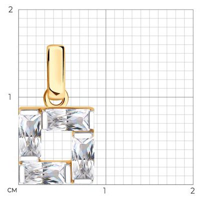 Подвеска Diamant 51-130-02921-1 вес 1.22 г золото, фианит купить,NaN