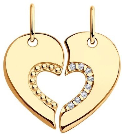 Подвеска Diamant 93-130-01585-1 вес 1.96 г серебро, фианит купить,NaN