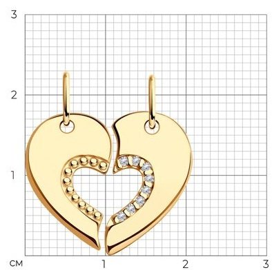 Подвеска Diamant 93-130-01585-1 вес 1.96 г серебро, фианит купить,NaN