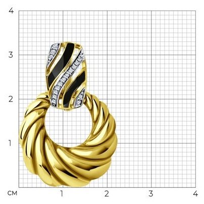 Подвеска Diamant 93-130-01664-1 вес 3.31 г серебро, фианит купить,NaN