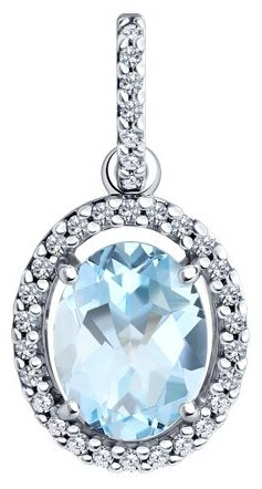 Подвеска Diamant 94-330-01999-1 вес 1.44 г серебро, фианит купить,NaN