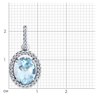 Подвеска Diamant 94-330-01999-1 вес 1.44 г серебро, фианит купить,NaN
