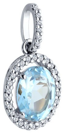 Подвеска Diamant 94-330-01999-1 вес 1.44 г серебро, фианит купить,NaN