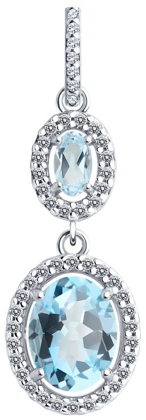 Подвеска Diamant 94-330-02046-1 вес 1.82 г серебро, фианит купить,NaN