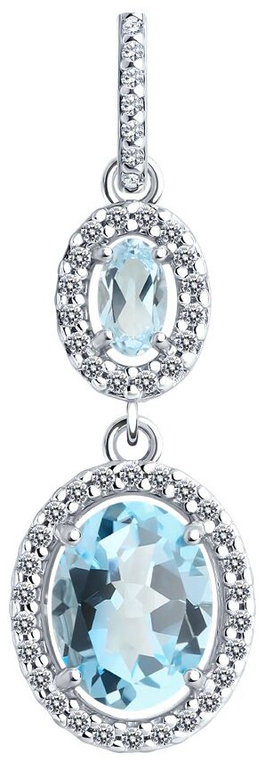 Подвеска Diamant 94-330-02046-1 вес 1.82 г серебро, фианит купить,NaN