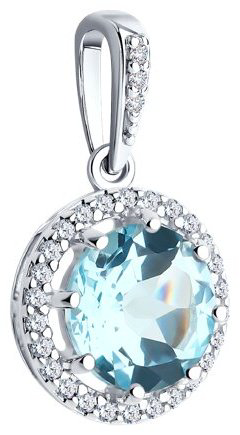 Подвеска Diamant 94-330-02052-1 вес 1.42 г серебро, фианит купить,NaN