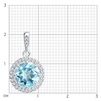 Подвеска Diamant 94-330-02052-1 вес 1.42 г серебро, фианит купить,NaN