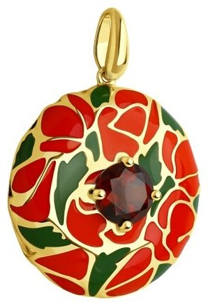 Подвеска Diamant 93-330-01661-1 вес 6.3 г серебро, ситалл, эмаль купить,NaN