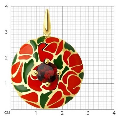 Подвеска Diamant 93-330-01661-1 вес 6.3 г серебро, ситалл, эмаль купить,NaN