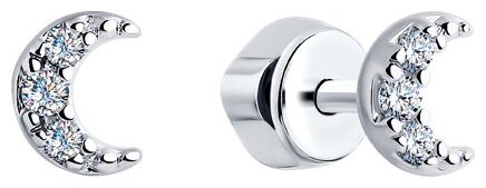 Пусеты SOKOLOV 94025912 вес 1.13 г серебро, фианит купить,NaN