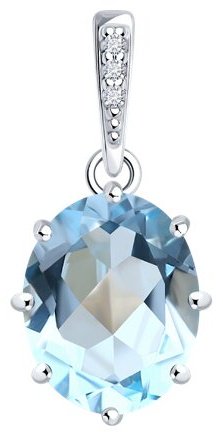 Подвеска Diamant 94-330-02054-1 вес 1.31 г серебро, фианит купить,NaN