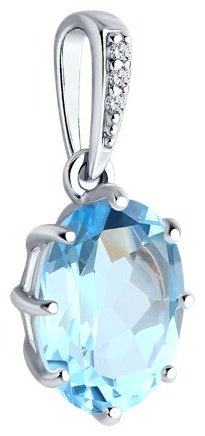 Подвеска Diamant 94-330-02054-1 вес 1.31 г серебро, фианит купить,NaN