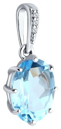 Подвеска Diamant 94-330-02054-1 вес 1.31 г серебро, фианит купить,NaN