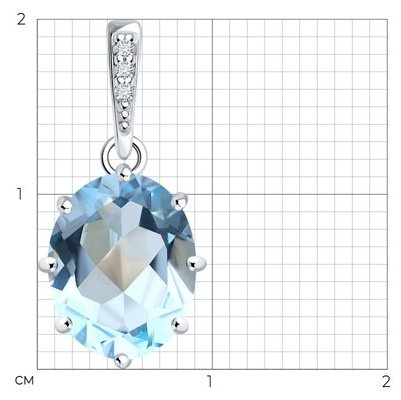 Подвеска Diamant 94-330-02054-1 вес 1.31 г серебро, фианит купить,NaN